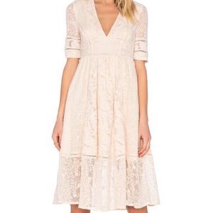 Brand new Free People Lace ivory midi dress